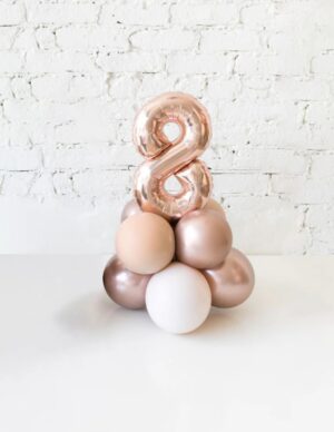 Single Digit Petite Number Balloon Installation | Number and Colours Customizable